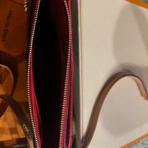 LV Pallas Clutch w/ Red accent